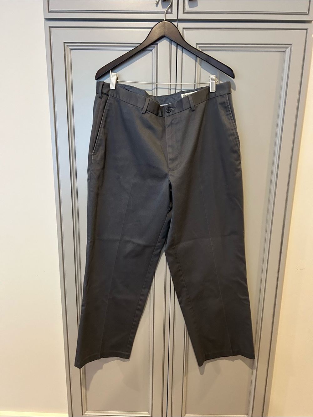 Haggar Men's Straight Chinos - Charcoal